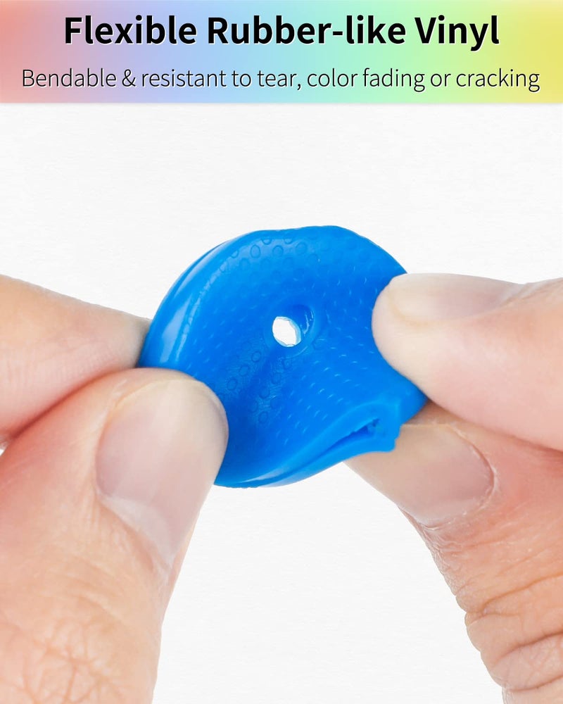 Uniclife 32 Pcs Key Cap Covers 1 Inch Key Head Protectors Soft Flexible Key Identifiers for Standard Regular Thin Flat House Keys (Not Suitable for Odd-Shaped Keys), 8 Colors - Image 5
